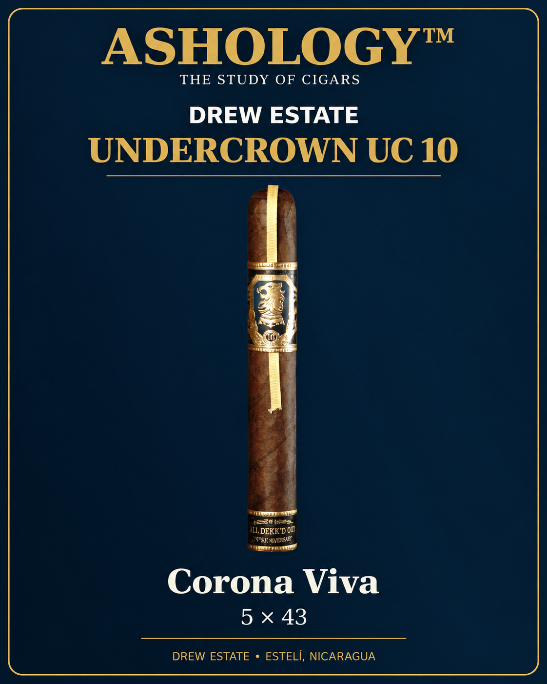 Undercrown UC 10 Corona Viva cigar by Drew Estate