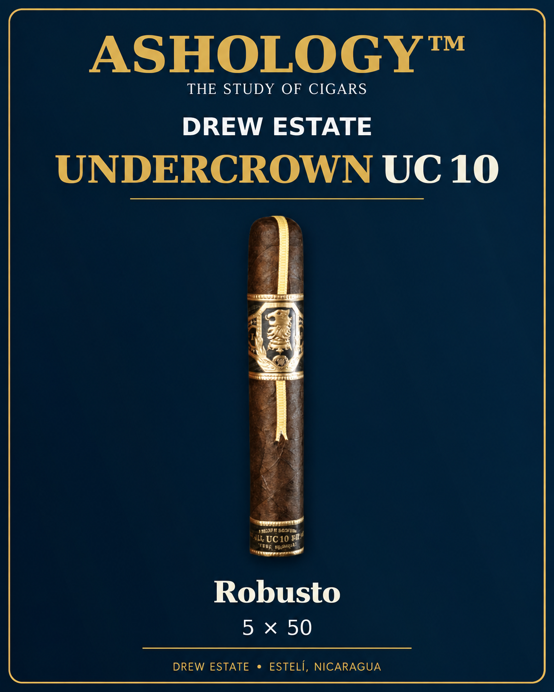 Undercrown UC 10 Robusto cigar by Drew Estate