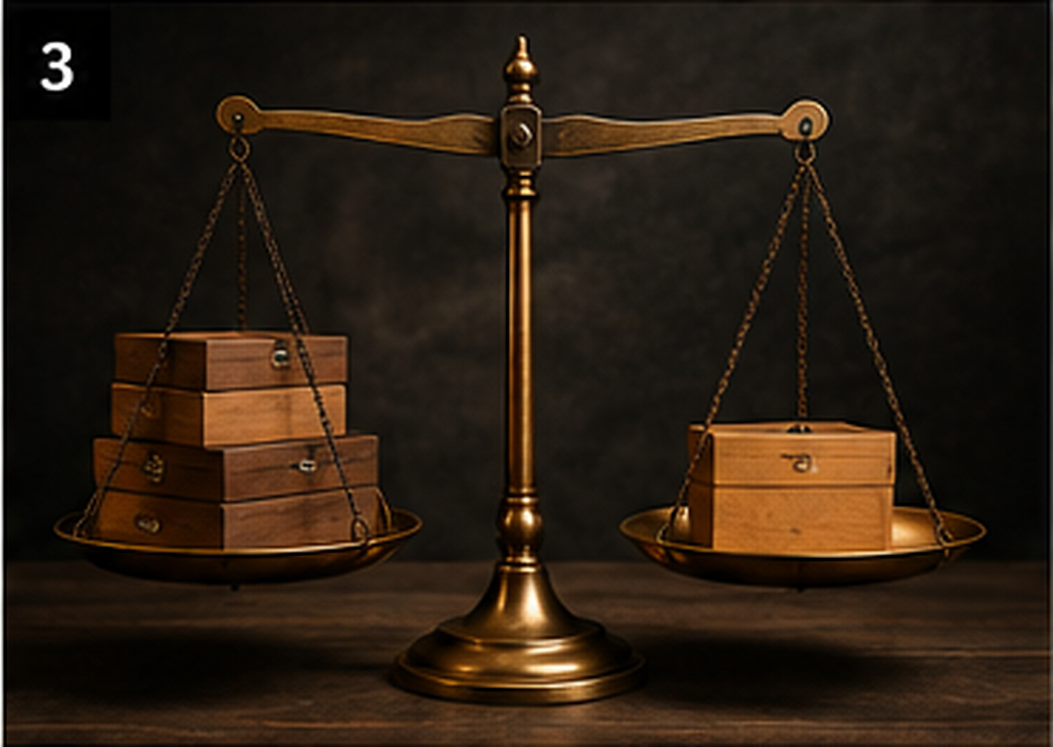 Balance scale representing appropriate inventory versus overselling.
